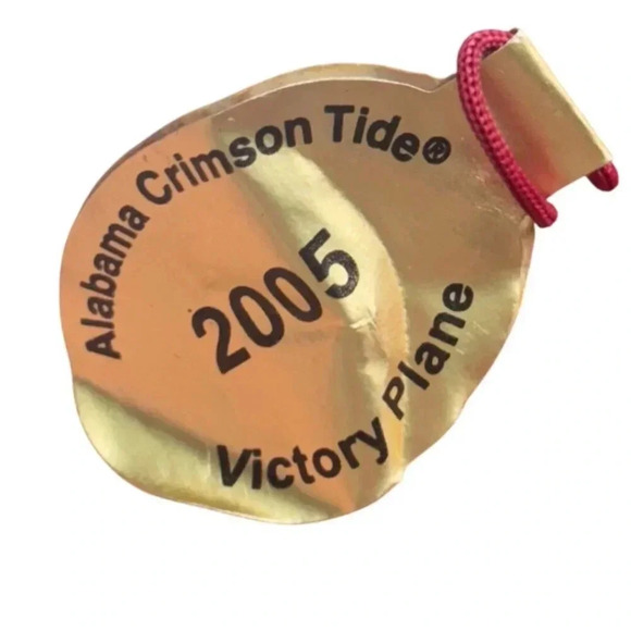 Danbury Mint Alabama Crimson Tide Santa Plan Ornament 2005 RARE University - Picture 3 of 9